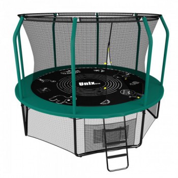 Батут для улицы UNIX Unixfit line 8 ft SUPREME GAME green зеленый s-dostavka - V-SPORT Тренажеры УЗСИ ARMSSPORT
